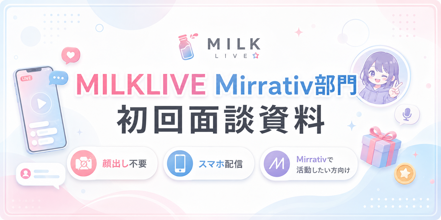 MILKLIVE Mirrativ部門 初回面談資料